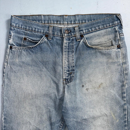 Levis 517 Vintage 80s USA Orange Tab Bootcut Flare Blue Worn Jeans Act 34x26