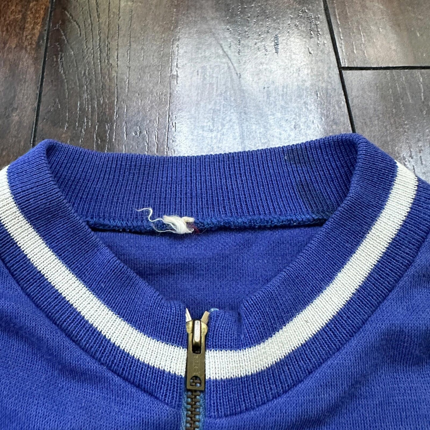 Cycle Gitane 1960s Quarter Zip Crewneck Sweater Chain Stitch Rockabilly 60s RARE