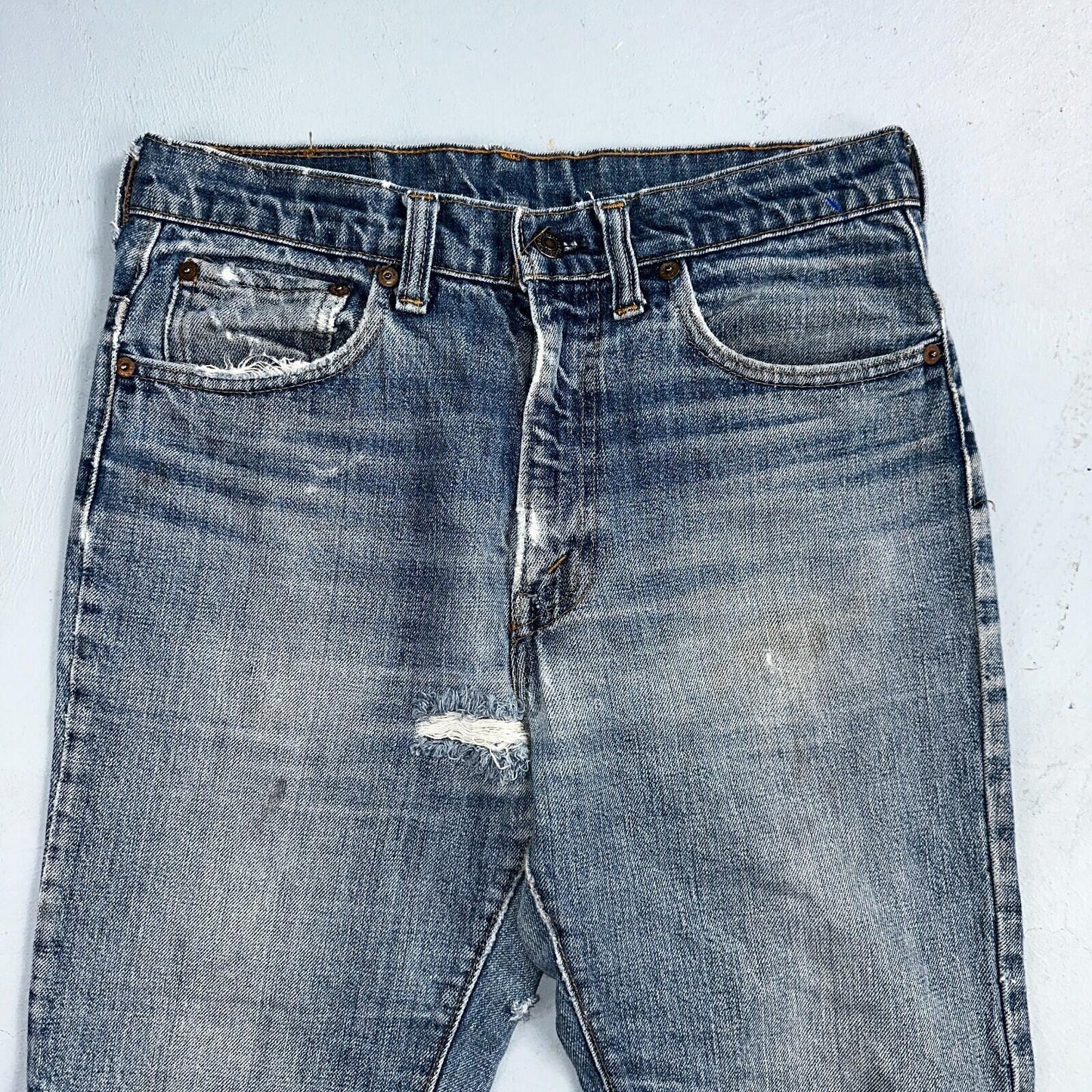 Levis 517 Vintage 70s SS USA Red Tab Bootcut Flare Blue Jeans Talon Act 29x32