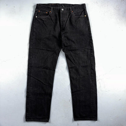 Levis 501 Vintage 90s USA XX Straight Leg Jeans Black Dark Wash 40x34 Act 36x33