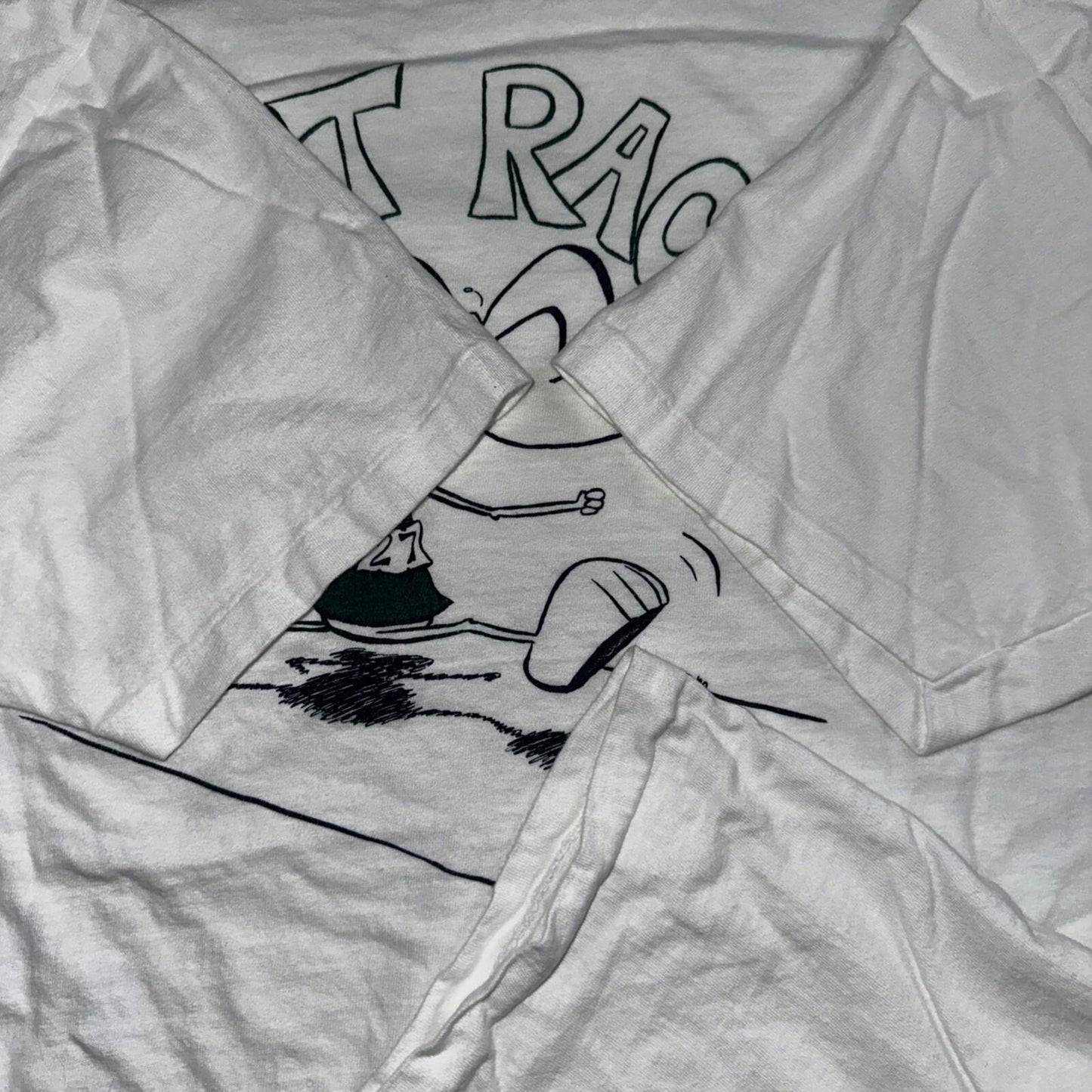 Rat Race Hanes Beefy XL Crazy VTG T Shirt 90s College Running 27 Funny Random