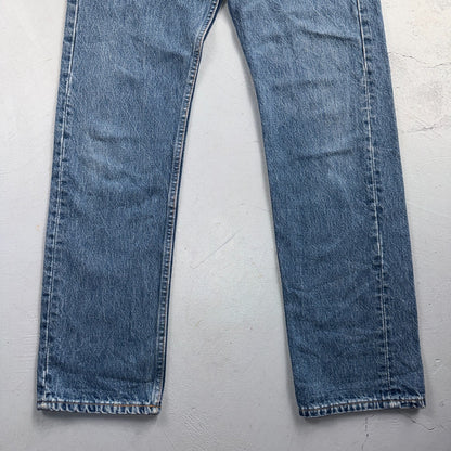 Levis 501 Vintage 90s USA XX Straight Leg Jeans Blue Med Wash 30x32 Act 28x30