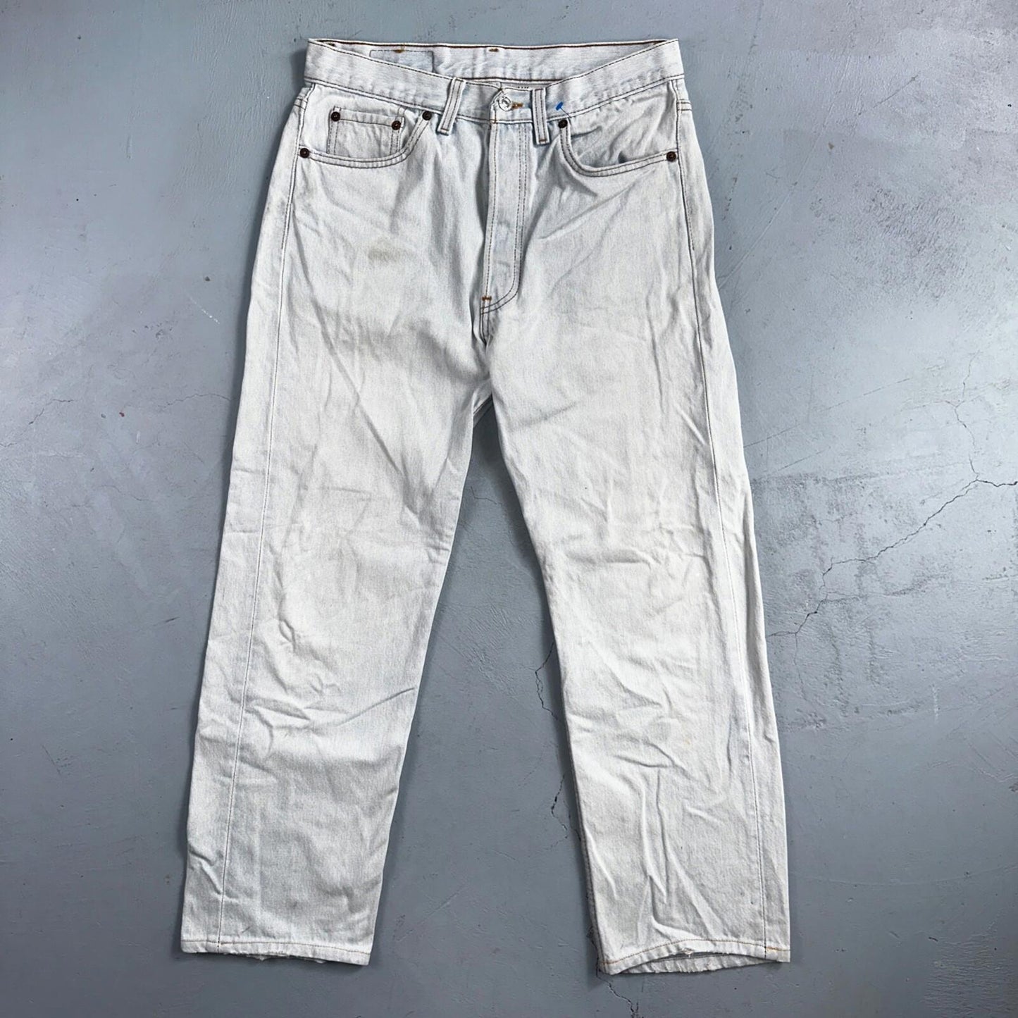Levis 501 Vintage 90s USA XX Straight Leg Jeans Blue Light Wash 32x34 Act 29x26