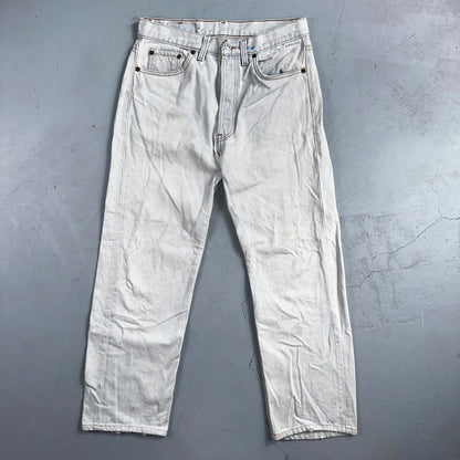 Levis 501 Vintage 90s USA XX Straight Leg Jeans Blue Light Wash 32x34 Act 29x26