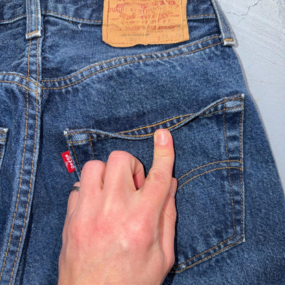 Levis 501 Vintage 80s Redline Selvedge USA XX Jeans Dark Wash 27x32 Act 24x28