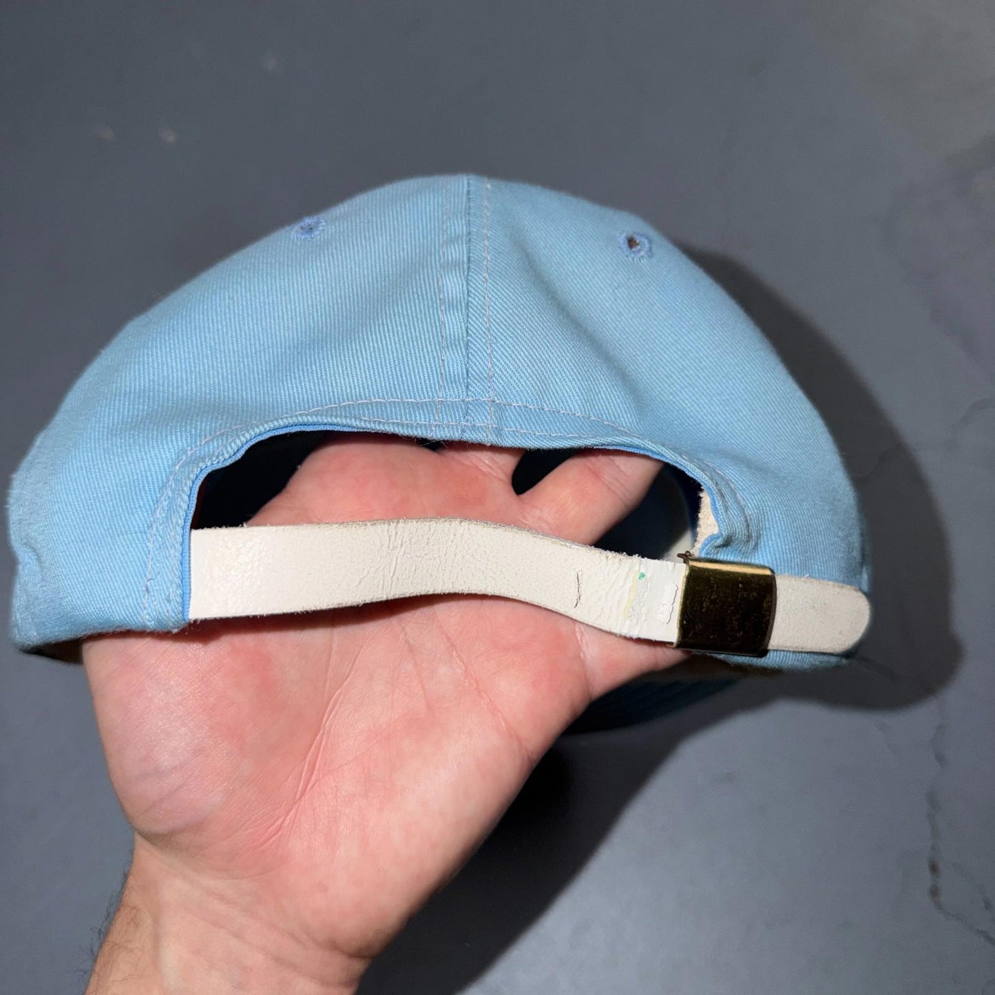PRO AM Golf Clubs VTG Hat Baseball Cap Snapback Baby Blue USA Golfing Fun Sports