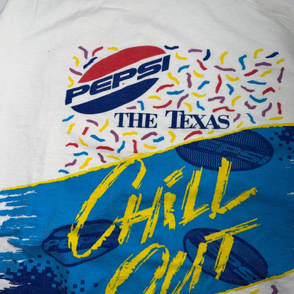 Pepsi Texas Chill Out Vintage T Shirt Single Stitch 90s Graphic Art Soda Drink