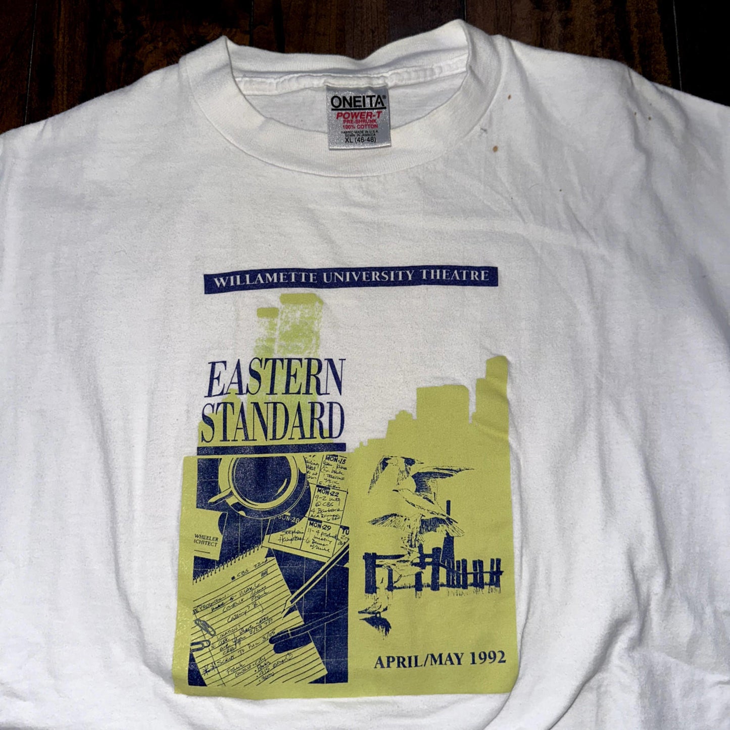Vintage T Shirt Willamette University Salem Oregon Theatre Music Art Love 1992