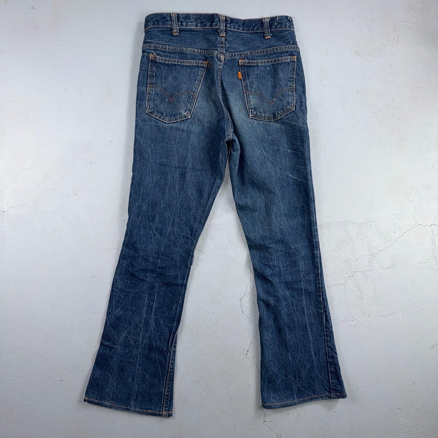Levis Big E Vintage 60s Orange Tab 646 Bell Bottoms Denim Jeans Bootcut 31x29