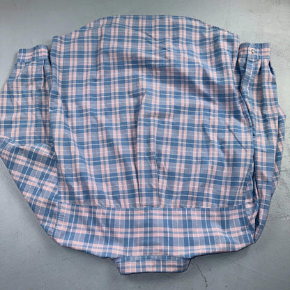 VTG Levis Sutter Creek Flannel Shirt Men’s XL Blue Plaid Blue Label BIG E 90s