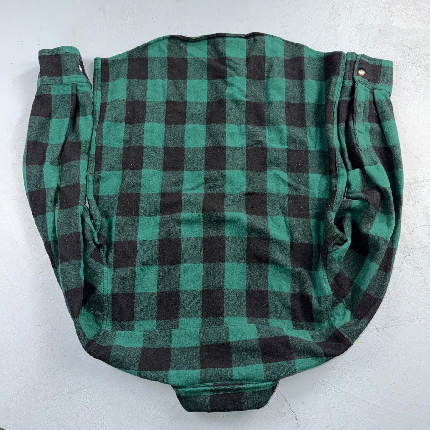 VTG Cabelas Shirt Mens M Buffalo Plaid Wool Blend Flannel Workwear Logger Green