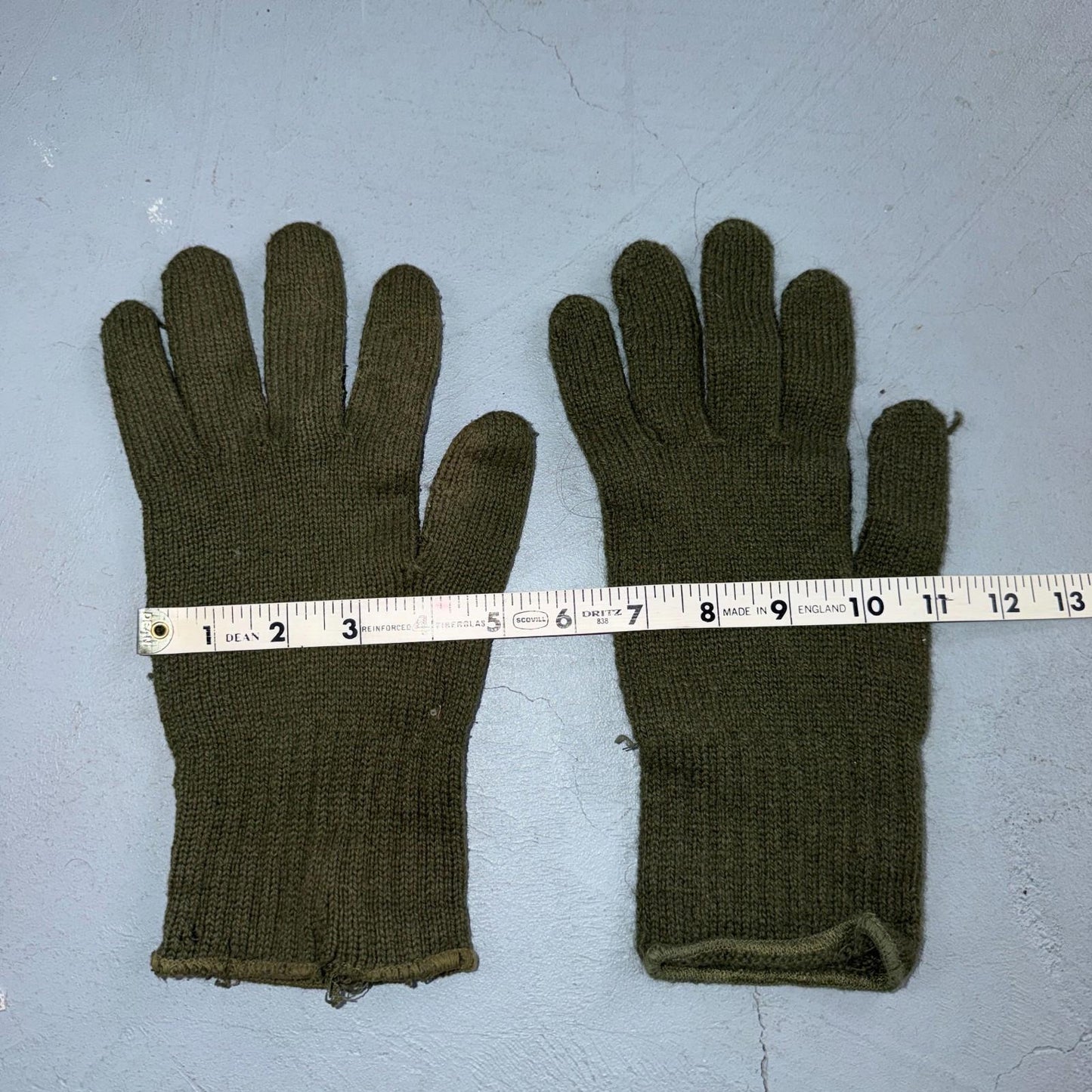 VTG Genuine US Army Military Glove Insert Liners Wool Warmers Size 3 70s