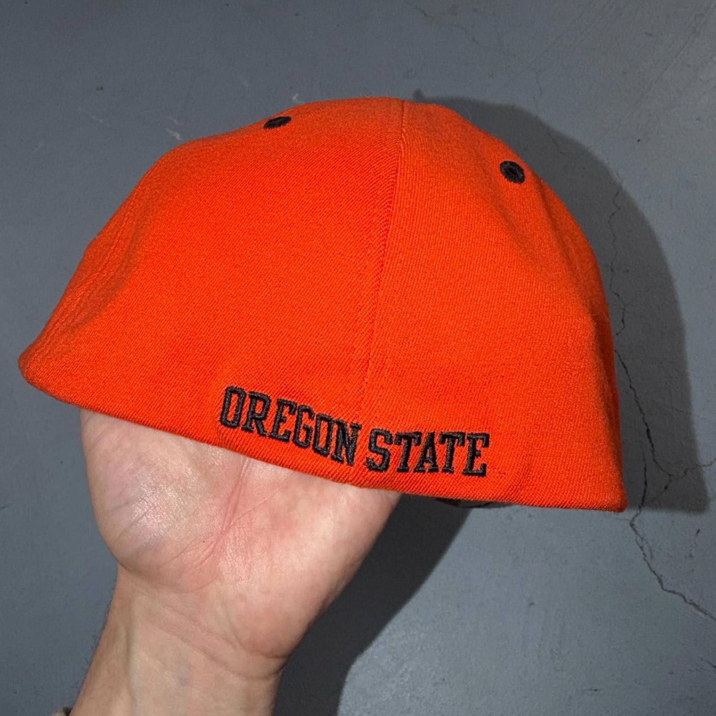 Nike OSU Oregon Beavers Fitted Hat Cap Vintage True Fabric Mens 7 1/8 Orange
