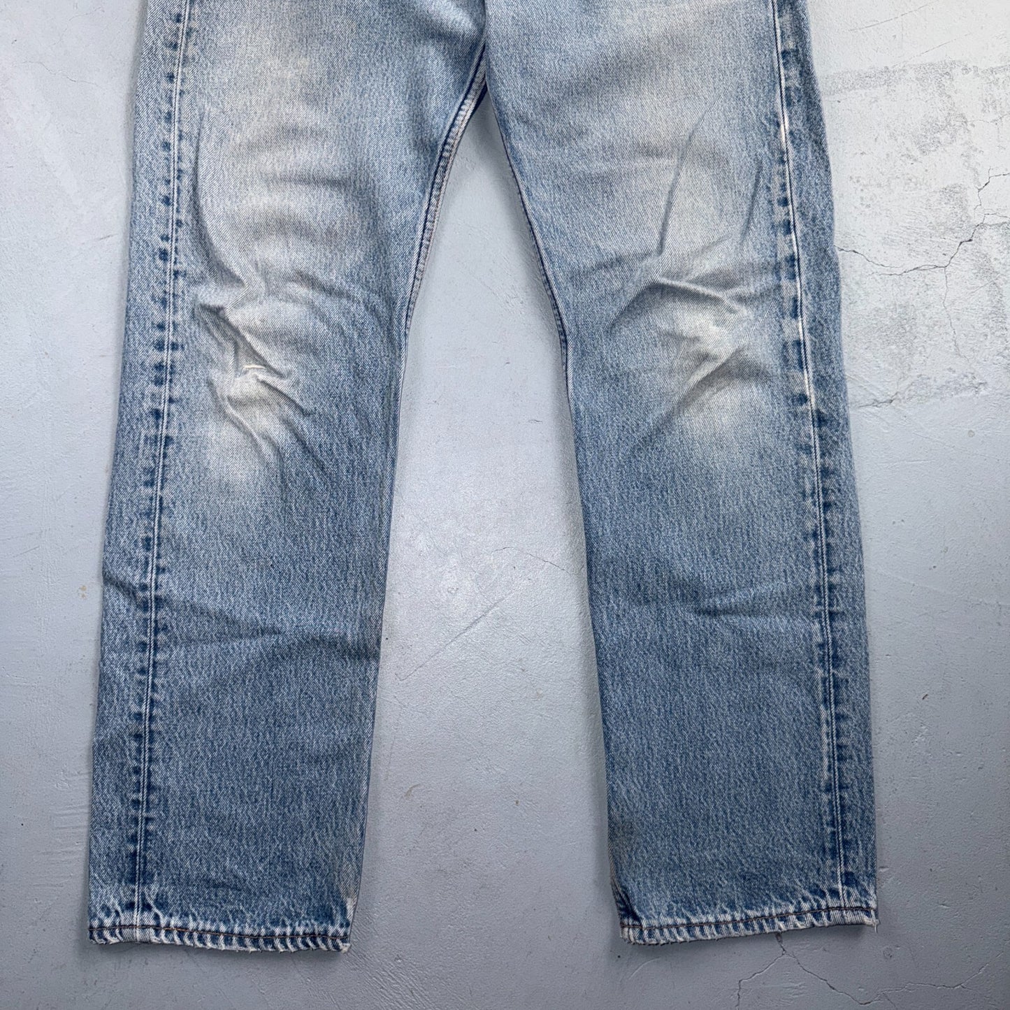 Levis 501 Vintage 90s USA XX Straight Leg Jeans Blue Light Wash 34x34 Act 32x29