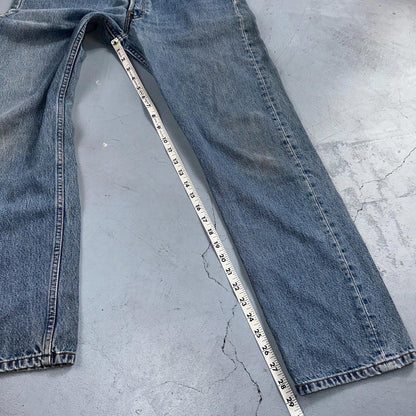 Levis 501 Vintage Y2K 90s XX Straight Leg Jeans Blue Light Wash 33x30 Act 32x29