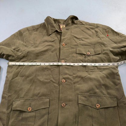 Tommy Bahama VTG 100% Silk Rayon Woven Sport Shirt Jacket XL Green Very Rare 90s