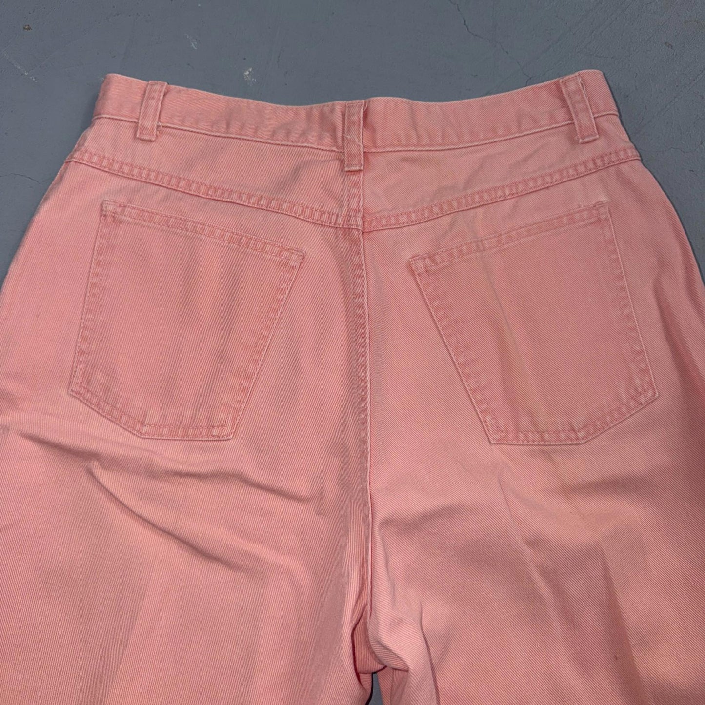 VTG Northwest Blue Size 12 Pink High Rise Tapered Jeans Mexico Made Peach Y2K