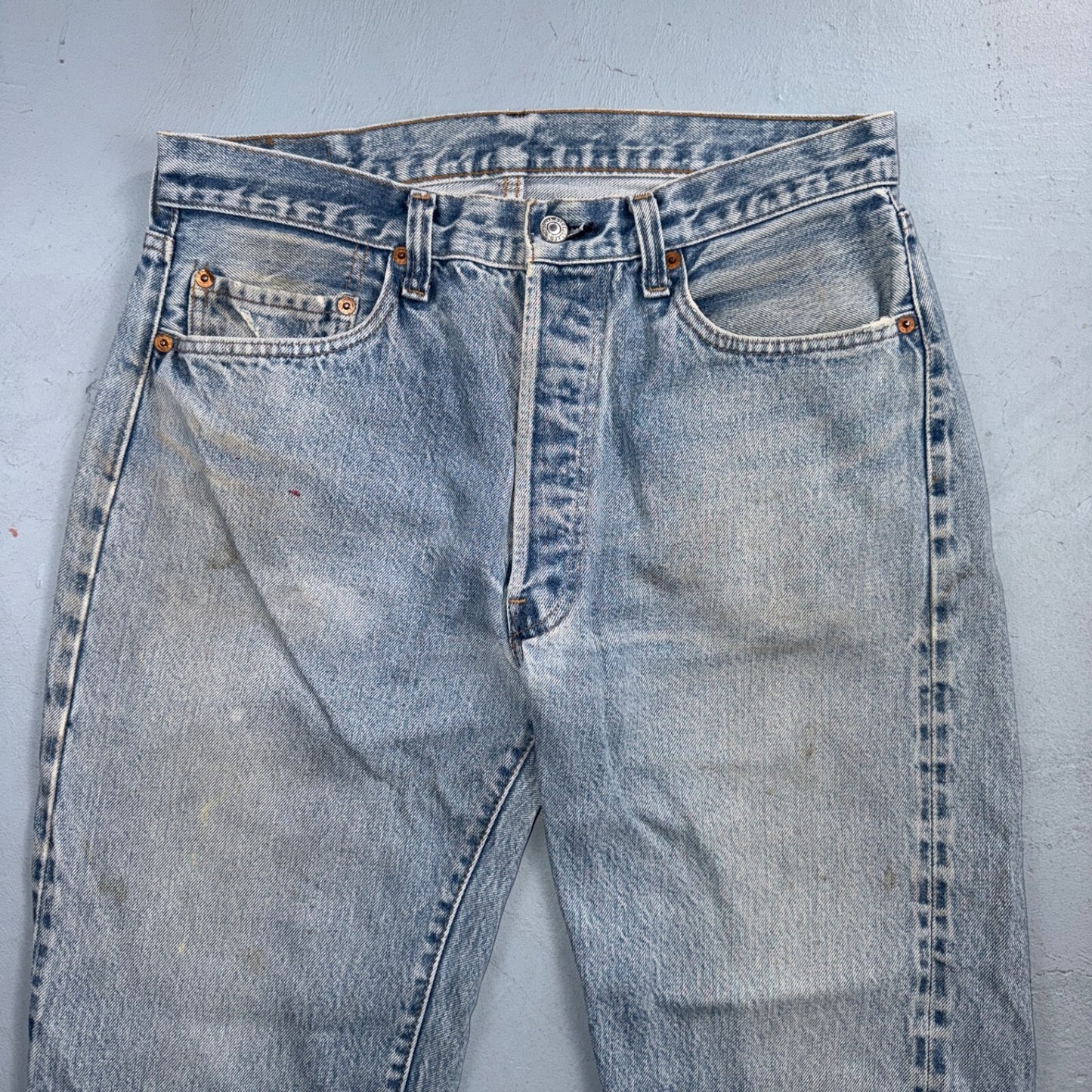 Levis 501 Vintage 80s Redline Selvedge USA XX Jeans Light Wash 35x30 Act 32x28