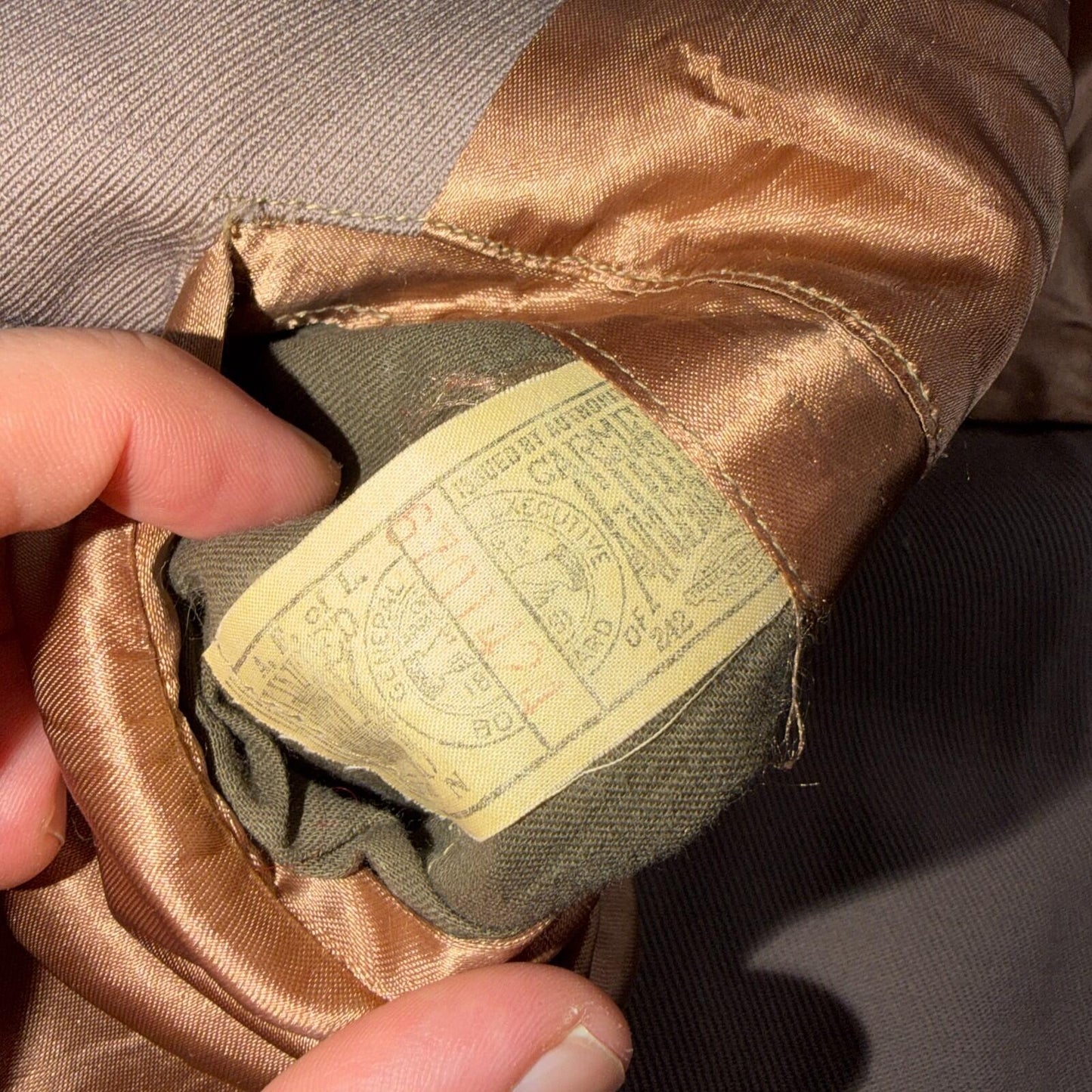 VTG 1930s 1940s Coat Trench Mens 40 Wool Gabardine Like Rockabilly Overcoat