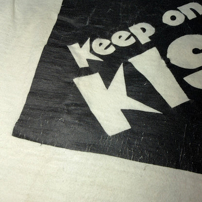 Keep On Kissing FM 91 VTG T Shirt 1991 90s Ringer XL USA Kisn Portland Oregon