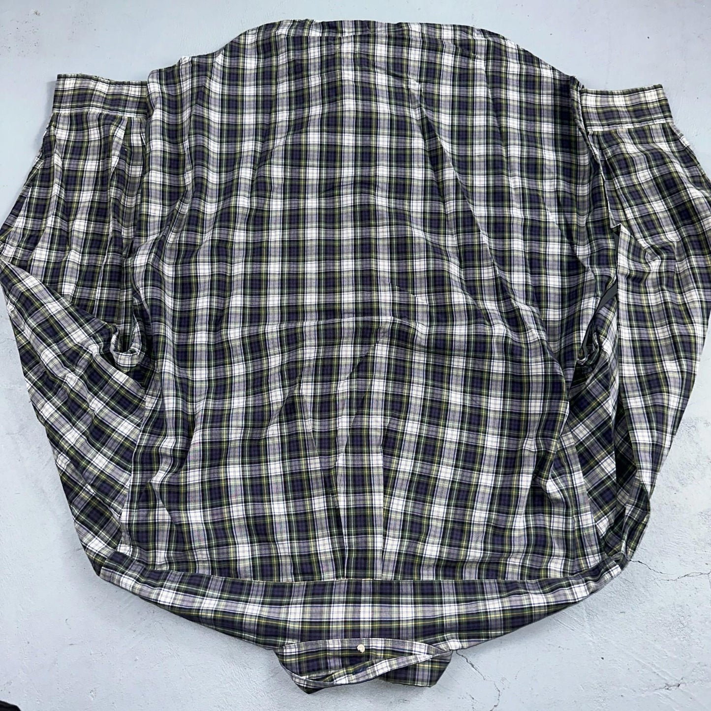 Polo Ralph Lauren Shirt Mens L Green Button Up Bartlett Long Sleeve Blue VTG