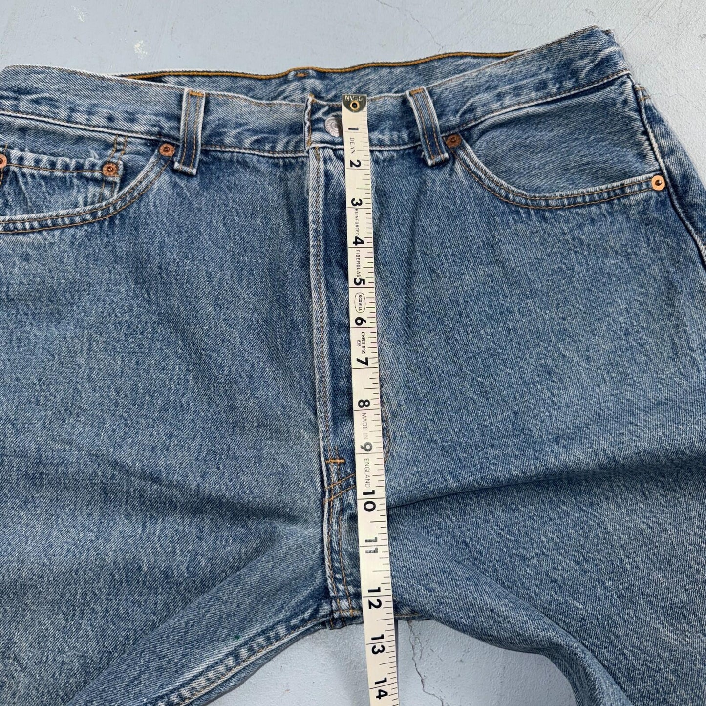 Levis 501 Vintage 90s USA XX Straight Leg Jeans Blue Med Wash 36x30 Act 33x29