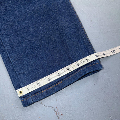 VTG Wrangler Men's 13MWZ Dark Wash High Rise Rigid Cowboy Jeans 28x33 Talon USA