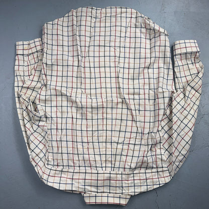 Burberrys London White Check Button Down Shirt 100% Cotton Men's L VTG Designer