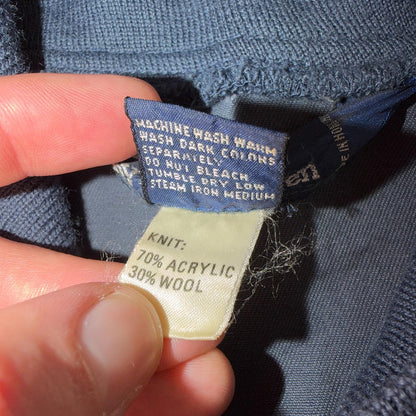 Vintage Polo Ralph Lauren Harrington Jacket Size S Navy Blue Bomber 90s Faded
