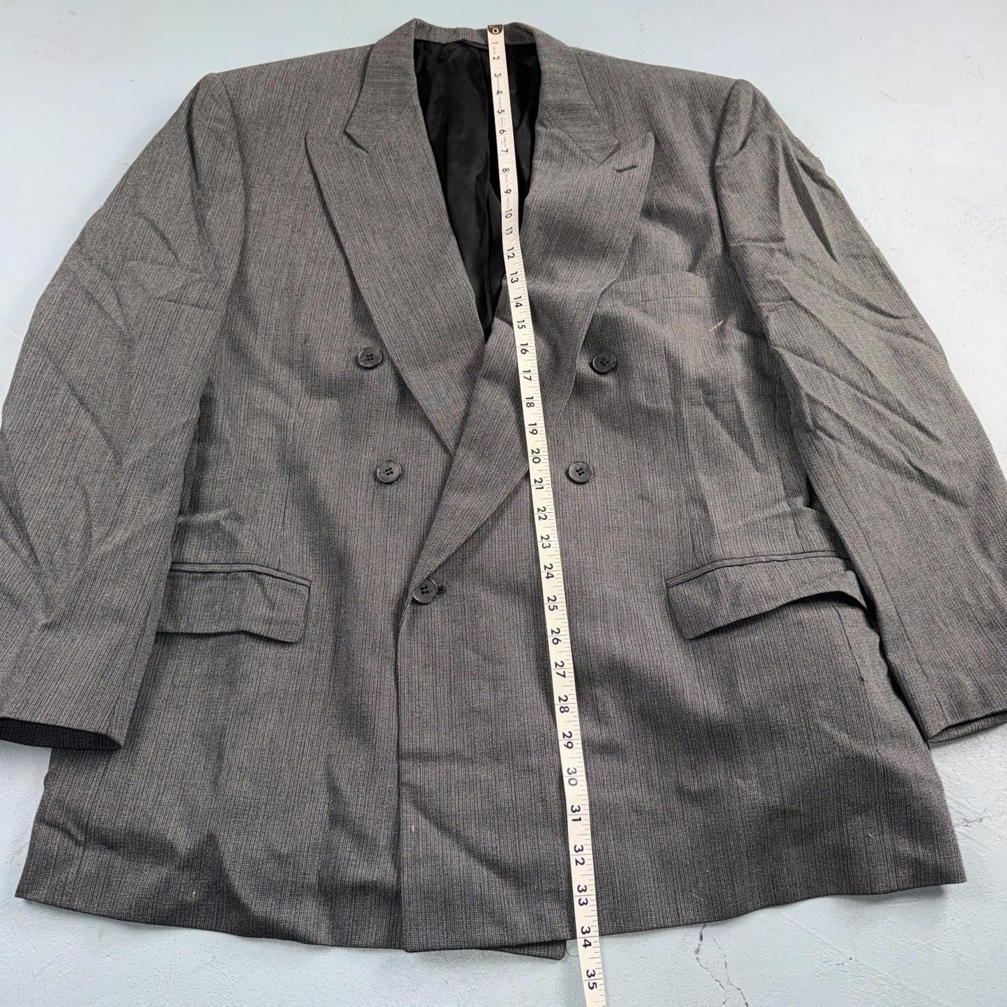 Nino Cerruti Men's Size 46 Double-Breasted Premium Blazer Jacket Made in USA