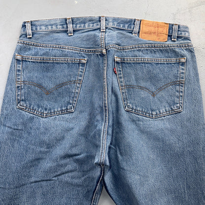 Levis 501 Vintage 80s USA XX Straight Leg Jeans Blue Light Wash 40x33 Act 38x29