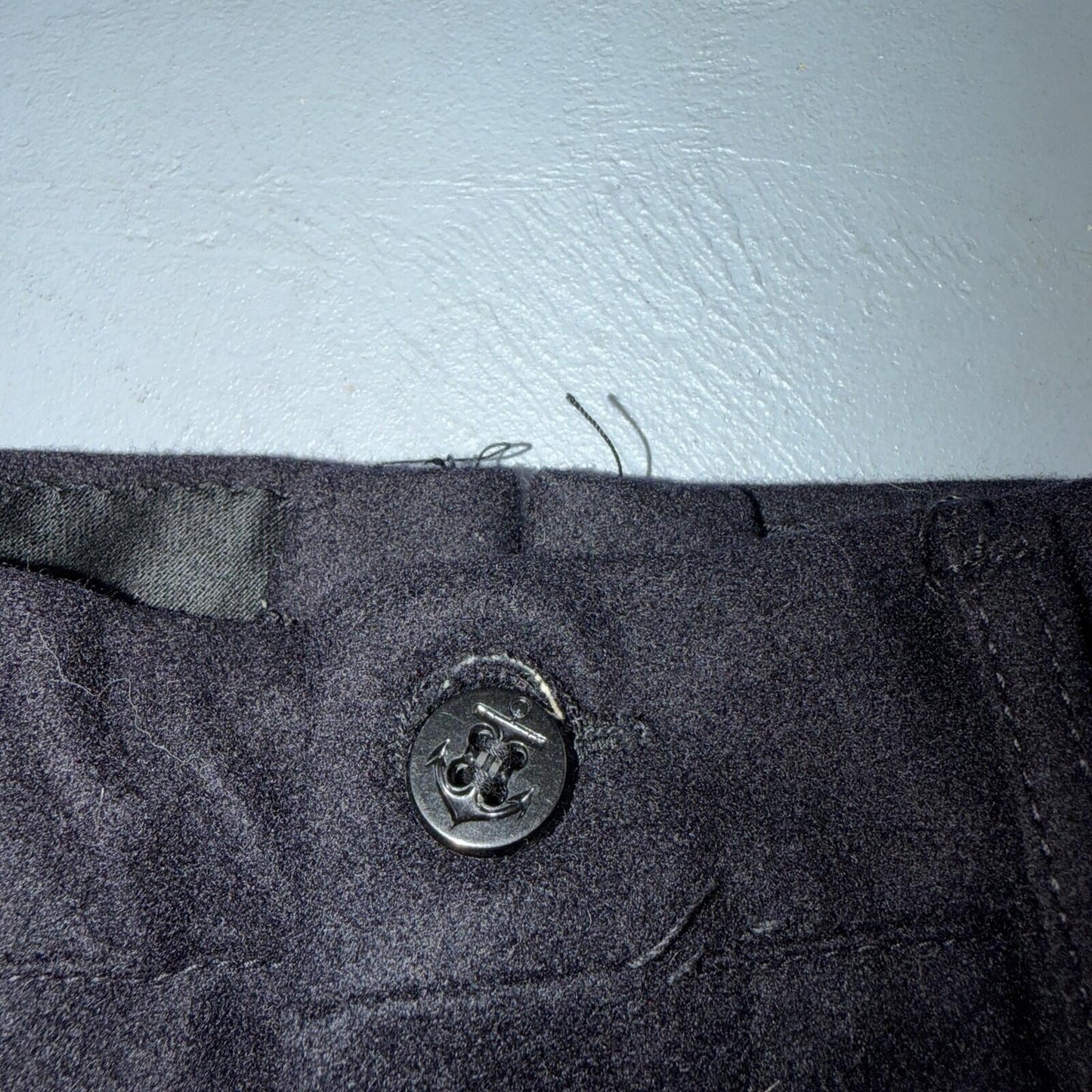 VTG 40s WWII US Naval Clothing Factory Wool Sailor Pants Navy 30L Bell Bottoms