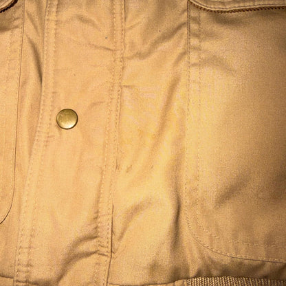 Vintage Fingerhut Fashions Puffer 1970s Brown Cream Mens Ski Coat Size XL 70s