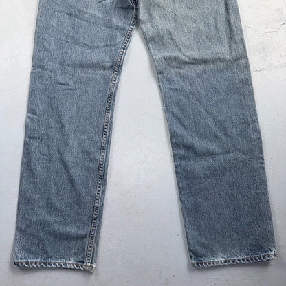 Levis 501 Vintage 90s USA XX Straight Leg Jeans Blue Light Wash 33x32 Act 31x30