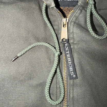 Williams Bay Duck Jacket Men's Size L Hooded Gray Severe Weather Insulated Work