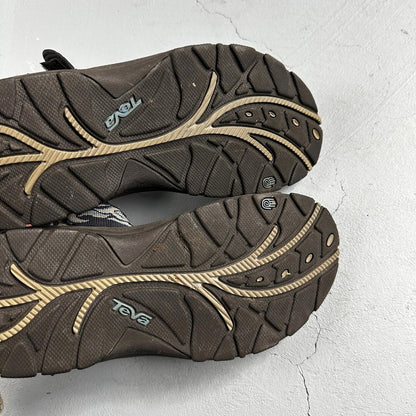 Teva Original Men’s Hiking Water Sandals 6404 White Stripes - Size 9 VTG