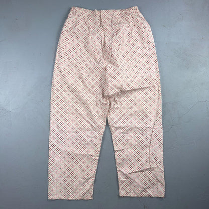 VTG 40s Penneys Cotton Flannel Pajama Set Shirt Pants Hollywood 1940s Rockabilly