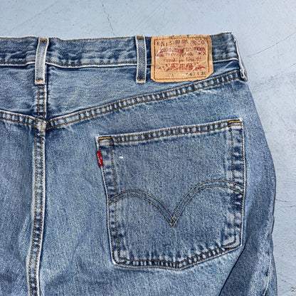 Levis 501 Vintage Y2K Mexico Straight Leg Jeans Blue Light Wash 40x30 Act 38x30