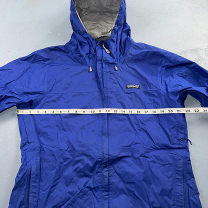 Patagonia Womens Purple Zip Up Windbreaker Hooded Shell Jacket Size L