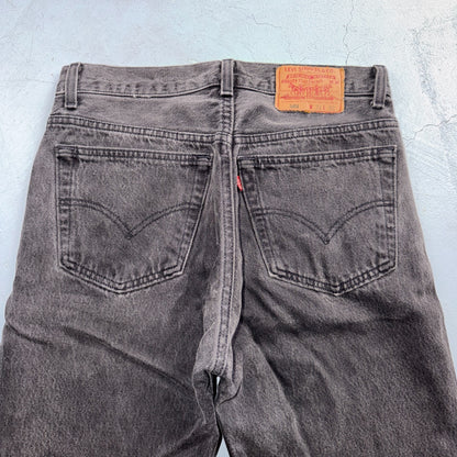 Levis 501 Vintage 90s USA XX Straight Leg Jeans Black Light Wash 31x32 Act 30x27
