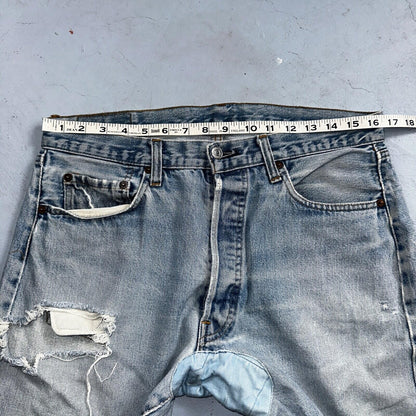 Levis 501 Vintage 80s Redline Selvedge USA XX Jeans Thrashed 36x30 Act 33x26