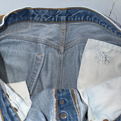 Levis 501 Vintage 90s USA XX Straight Leg Jeans Blue Light Wash 38x30 Act 35x27