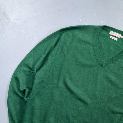 Peter Millar 100% Merino Wool V-Neck Sweater Mens Large Golf Club VTG Style