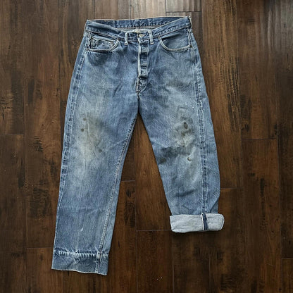 Levis 501 XX Big E True Vintage 60s Redline Selvedge Denim Jeans 1960s 32x28 31