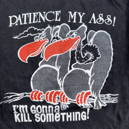 Vultures Patience VTG T Shirt Grunge Single Stitch Animals Hunting Funny Joke