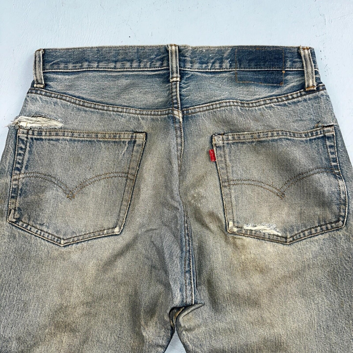 Levis 501 Vintage 80s Redline Selvedge USA XX Jeans Med Wash 34x38 Act 31x27