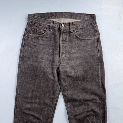Levis 501 Vintage 80s USA XX Straight Leg Jeans Black Light Wash 30x32 Act 29x31