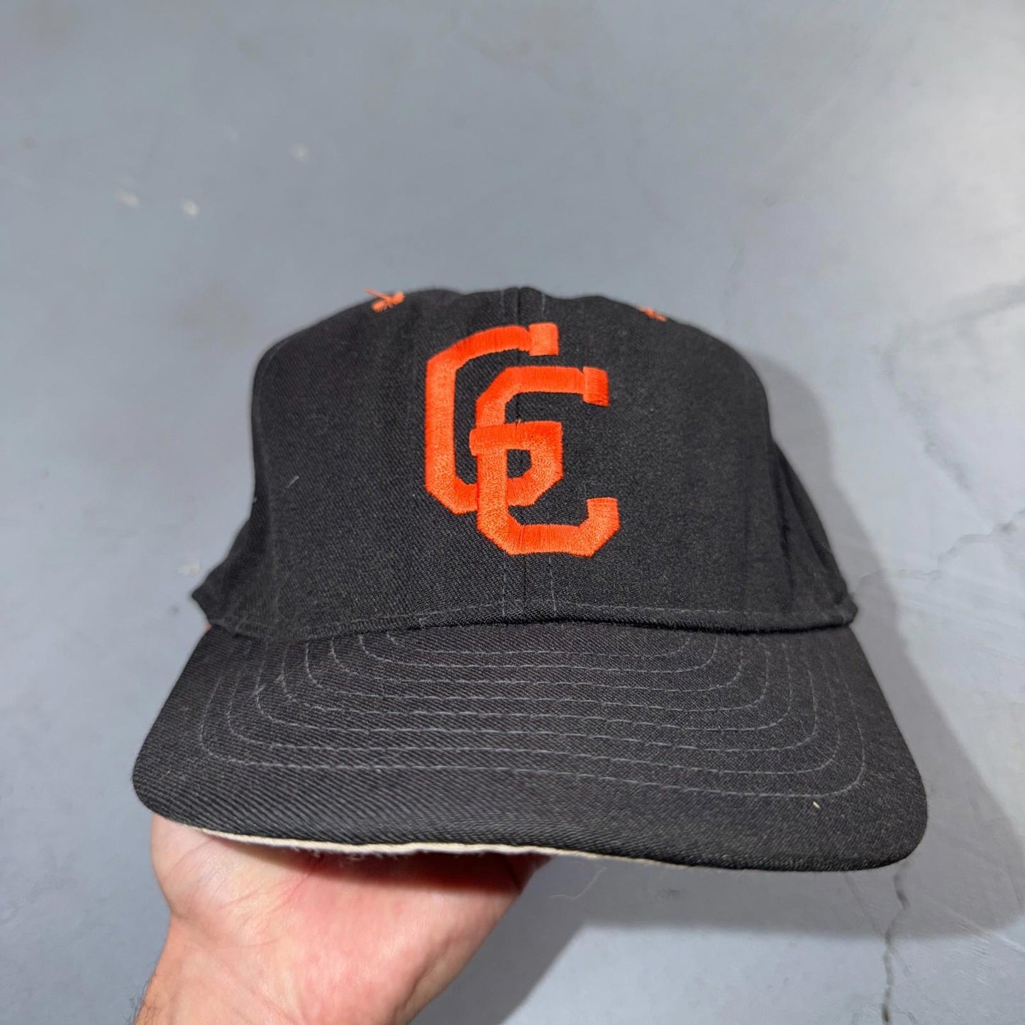 GC Black VTG Hat Baseball Cap Snapback Greenville Illinois Sports Pro Line 80s