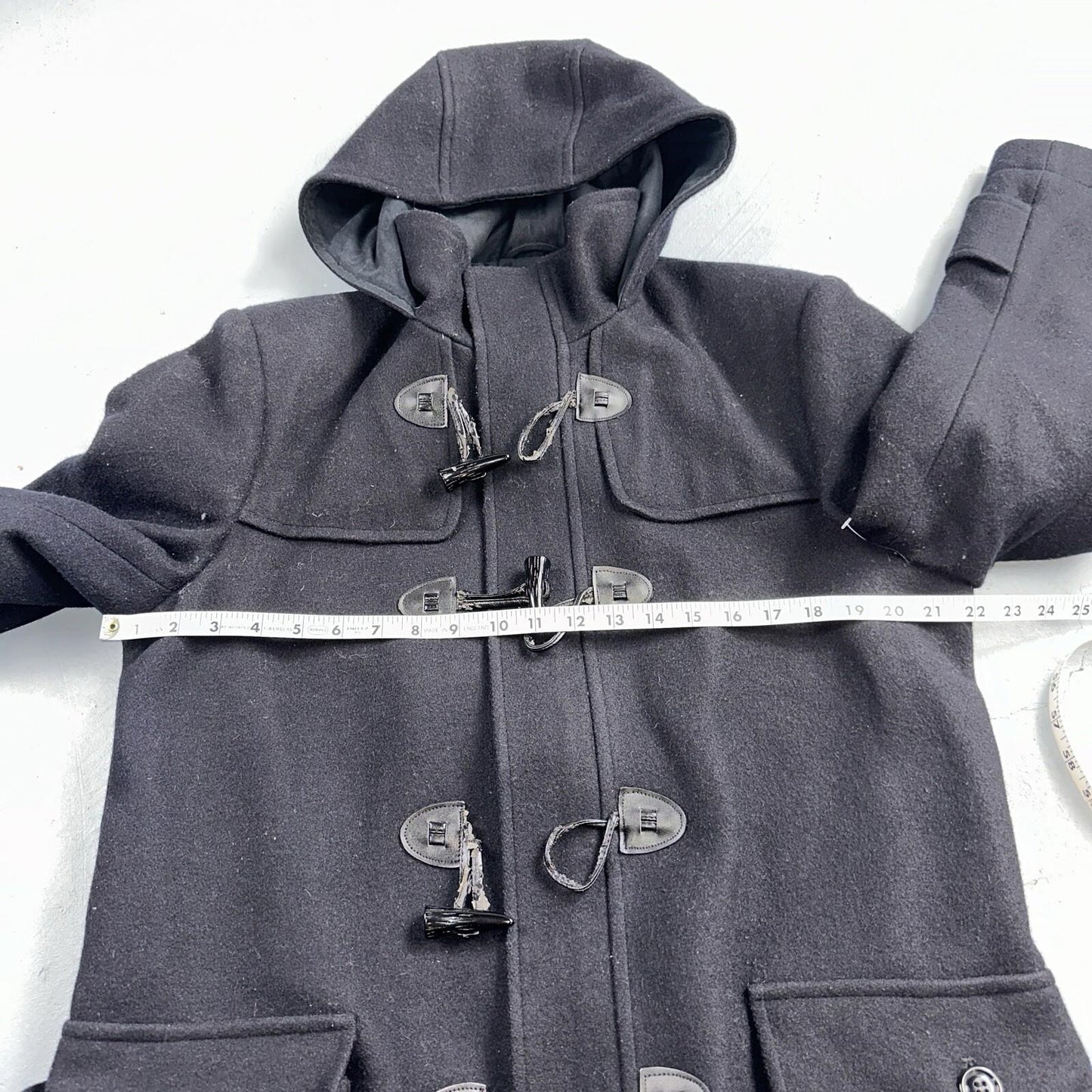 L.L. Bean Men S US Navy Anchor Collection Toggle Wool Pea Coat Jacket USA VTG