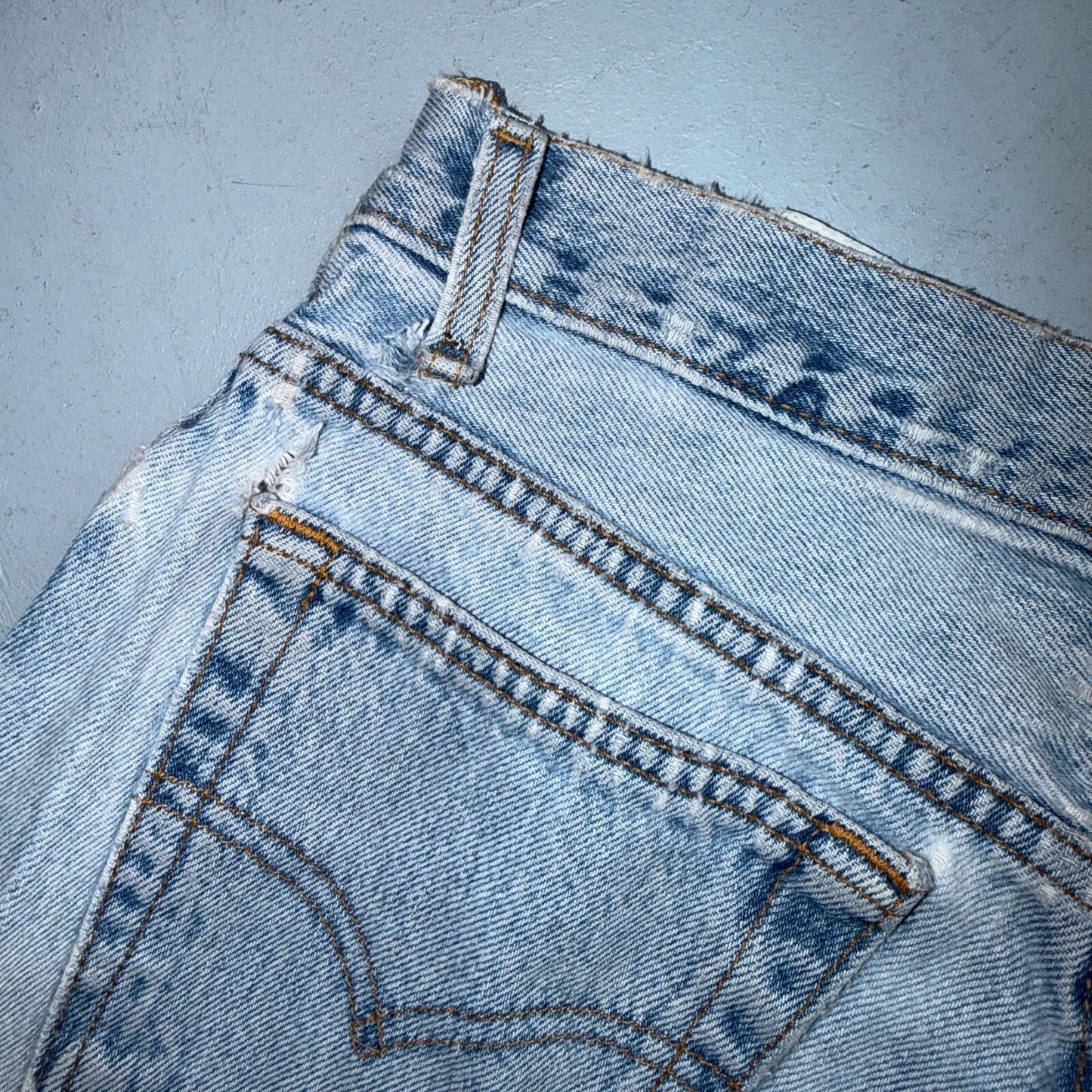 Levis 501 Vintage 90s USA XX Straight Leg Jeans Blue Light Wash Womens Act 27x31